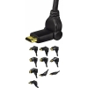 Кабель HDMI 1.3 (m-m), 3.0 м, штекеры поворотные во всех направлениях, позолоченные контакты, 1080p, ***, черный, Hama     [ObV] (H-83076)