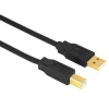 Кабель USB 2.0 A-В (m-m), 1.8 м, позолоченные штекеры, черный, Hama     [OnC] (H-29766)