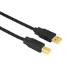 Кабель USB 2.0 A-В (m-m), 3.0 м, позолоченные штекеры, черный, Hama     [OnC] (H-29767)