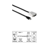 Кабель HDMI - DVI/D (m-m), 2.0 м, позолоченные штекеры, черный, Hama     [ObC] (H-34033)