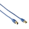 Кабель USB 3.0 A-B (m-m), 5.0 м, позолоченные контакты, экранированный, 5 Гбит/с, не совместим с устройствами USB 2.0, ***, синий, Hama     [ObC] (H-39673)