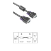 Кабель VGA мониторный 15p/15p (m-m), 5.0 м, двойное экранирование, ферритовый фильтр, ***, черный, Hama     [ObC] (H-41955)