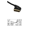 Кабель PC-TV 3.5 мм Jack+S-video(m) -> Scart (in/out), для соединения PC с ТВ, 5.0 м, позолоченные контакты, High Quality, черный, Hama     [ObC] (H-41973)