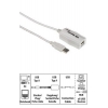 Кабель USB 2.0 A-A (m-f) удлинительный, активный, 5.0 м, никелированный штекер, High Quality, серый, Hama     [ObC] (H-45018)