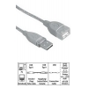 Кабель USB 2.0 A-A (m-f) удлинительный, 3.0 м, *, серый, Hama     [ObC] (H-45040)