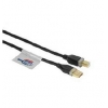 Кабель USB 2.0 A-B (m-m), 1.8 м, позолоченные контакты, *****, черный, Hama     [ObC] (H-46771)