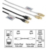 Кабель USB 2.0 A-B (m-m), 1.8 м, позолоченные контакты, *****, прозрачный, Hama     [ObC] (H-46778)