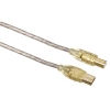 Кабель USB 2.0 A-B (m-m), 1.8 м, позолоченные штекеры, Tech-Line ***, прозрачный/серебристый, Hama     [ObC] (H-46780)