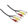 Кабель 3xRCA "тюльпан" (m-m), 2.0 м, черный, Hama     [ObC] (H-48907)