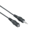 Кабель 3.5 мм Jack (m-f) удлинительный, стерео, 2.5 м, черный, Hama     [ObC] (H-48910)