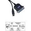 Кабель-адаптер принтерный USB A (m) - Centronics (m), 1.45 м, черный, Hama     [ObC] (H-49284)