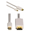 Кабель-адаптер mini DisplayPort - HDMI, 1.5 м, для Mac, 1440p, позолоченные контакты, белый, Hama     [ObQ] (H-53220)