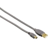 Кабель USB 2.0 A-mini B (m-m), 3.0 м, позолоченные контакты,  экранированный, *, серый, Hama     [ObC] (H-53712)