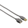 Кабель USB 2.0 A-A (m-f) удлинительный, 1.8 м, позолоченные контакты,  экранированный, *, серый, Hama     [ObC] (H-53713)