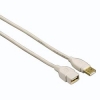 Кабель USB 2.0 A-A (m-f) удлинительный, 1.8 м, позолоченные контакты,  экранированный, *, белый, Hama     [ObC] (H-53715)