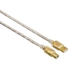 Кабель USB 2.0 A-B (m-m), 1.5 м, позолоченные контакты, прозрачный, Hama     [OnC] (H-53719)