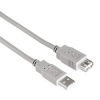 Кабель USB 2.0 A-A (m-f) удлинительный, 1.5 м, серый, Hama     [OnC] (H-53725)