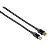 Кабель USB 2.0 A-B (m-m), 0.5 м, позолоченные контакты, двойное экранирование, ***, черный, Hama     [ObC] (H-53727)