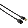 Кабель USB 2.0 A-A (m-f) удлинительный, 0.5 м, позолоченные контакты, двойное экранирование, ***, черный, Hama     [ObC] (H-53737)
