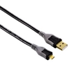 Кабель USB 2.0 A-micro B (m-m), 3.0 м, позолоченные контакты, двойное экранирование, ***, черный, Hama     [ObC] (H-53764)