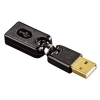 Адаптер USB 2.0 A-A (m-f), поворотный до 180 гр., позолоченные контакты, ***, черный, Hama     [ObC] (H-54538)