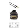 Кабель USB 2.0 A-micro B, 1.8 м, позолоченные контакты, ***, черный, Hama     [ObC] (H-78419)