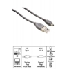 Кабель USB 2.0 A-mini B (B5), 1.8 м, серый, Hama     [ObC] (H-78421)