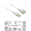 Кабель USB 2.0 A-A (m-f) удлинительный, 5.0 м, позолоченные контакты, экранированный, ***, белый, Hama     [ObC] (H-78467)