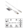 Кабель USB 2.0 A-mini B (m-m), 3.0 м, позолоченные контакты, экранированный, ***, белый, Hama     [ObC] (H-78469)