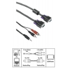 Набор кабелей: VGA + 3.5 мм Jack-2xRCA "тюльпан", 3.0 м, черный, Hama     [ObC] (H-78478)