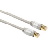 Патч-корд 8p8c (RJ45) (m-m), CAT6, STP, 2.0 м, позолоченные контакты, штекеры в алюминиевом корпусе, белый, Hama     [ObQ] (H-53205)