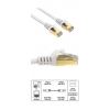 Патч-корд 8p8c (RJ45) (m-m), CAT5e, STP, 3.0 м, 1000 Мбит/с, позолоченные контакты,  экранированный, *, белый, Hama     [ObC] (H-78452)