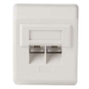 Розетка LAN 2x 8p8c (RJ45) (f), CAT5e, накладная, белый, Hama     [ObC] (H-41585)