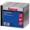 Коробка Jewel для 1 CD, 10 шт., прозрачный/черный, Hama     [OsS] (H-44746)