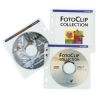 Конверты для 2 CD/DVD, с перфорацией для портмоне с кольцами, 40 шт., полипропилен, белый/прозрачный, Hama     [OxC] (H-48444)