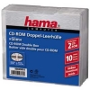 Коробки для 2-х CD дисков Slim Double Jewel Case, 10 шт., прозрачный, Hama     [OsC] (H-49818)
