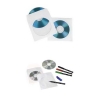 Конверты для CD/DVD, бумажные с прозрачным окошком, 100 шт., белый, Hama     [OxC] (H-49995)