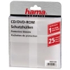 Конверты для CD/DVD, полипропилен, 25 шт., прозрачный, Hama     [ObC] (H-51093)