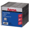 Коробка для 1 CD Slim, 25 шт., прозрачный/черный, Hama     [OsS] (H-51167)