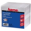 Коробки для 4-х CD дисков Slim Pack, 10 шт., прозрачный, Hama     [OsS] (H-51273)