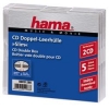 Коробка Slim Double Jewel для 2xCD, 5 шт., пластик, прозрачный, Hama     [OsS] (H-51288)