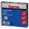 Коробка Slim Jewel Case для CD, 5 шт., пластик, черный/прозрачный, Hama     [OsS] (H-51289)