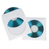Конверты для CD/DVD, бумажные с прозрачным окошком, 100 шт., белый, Hama     [OsC] (H-62672)