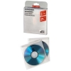 Конверты для 2 CD/DVD, полипропилен, 25 шт., белый/прозрачный, Hama     [ObC] (H-78322)