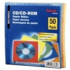 Конверты для CD/DVD, бумажные с прозрачным окошком, 50 шт., 5 цветов, Hama     [OsC] (H-78368)