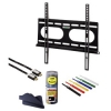Набор для ТВ: Кронштейн, L  (до 42"/107 см), VESA 400*400, до 50 кг, fix (неподвижный), черный, HDMI 1.3 кабель, чистящий гель, хомуты, Hama     [OxE] (H-84479)