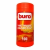 Туба с чистящими салфетками BURO, для экранов и оптики, 100 шт (BU-Tscreen)