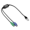 Адаптер USB A (m) - 2х PS/2 (f), черный, Hama     [ObN] (H-39709)