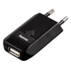 Зарядное устройство USB от сети, 100-240V, позолоченые контакты, черный, Hama     [ObC] (H-39659)