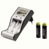 Зарядное устройство Wave для 2 аккумуляторов AA/AAA + 2 аккумулятора Ready for Power AA/2200 мАч, 220 - 240 V, серебристый/черный, Hama     [OxF] (H-87076)
